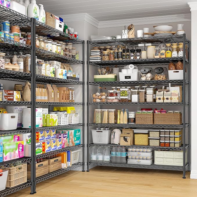 82.6H Metal Shelving Unit 7 Tier Storage Shelves Adjustable Wire Shelving Metal - Image 6