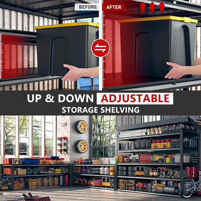 REIBII 60" W Garage Shelving Heavy Duty 3000LBS Storage Shelves Heavy Duty - Image 4