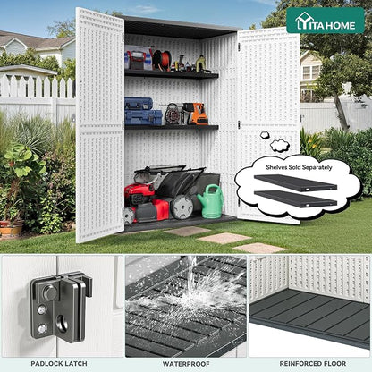 YITAHOME 59 Cuft Outdoor Tall Storage Shed, Waterproof Vertical Resin Shed - Image 3