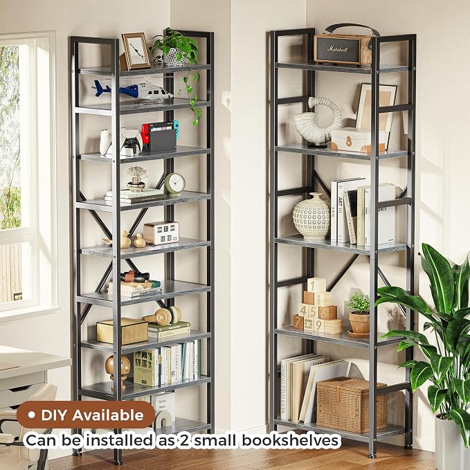 SUPERJARE Triple Bookshelf, Bookcase - Image 4