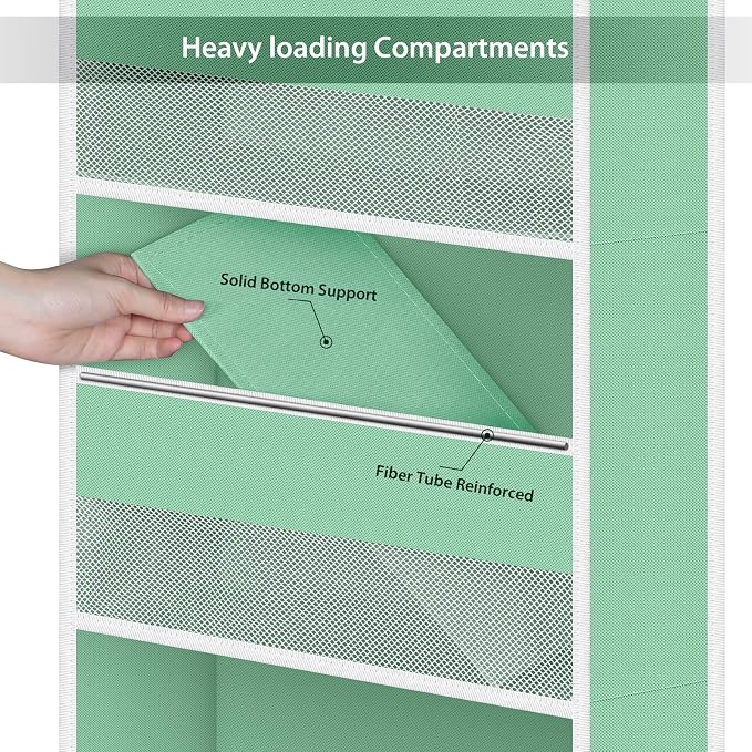 Univivi 5-Shelf Fabric Door Storage Over Door Hanging Organizer - Image 5