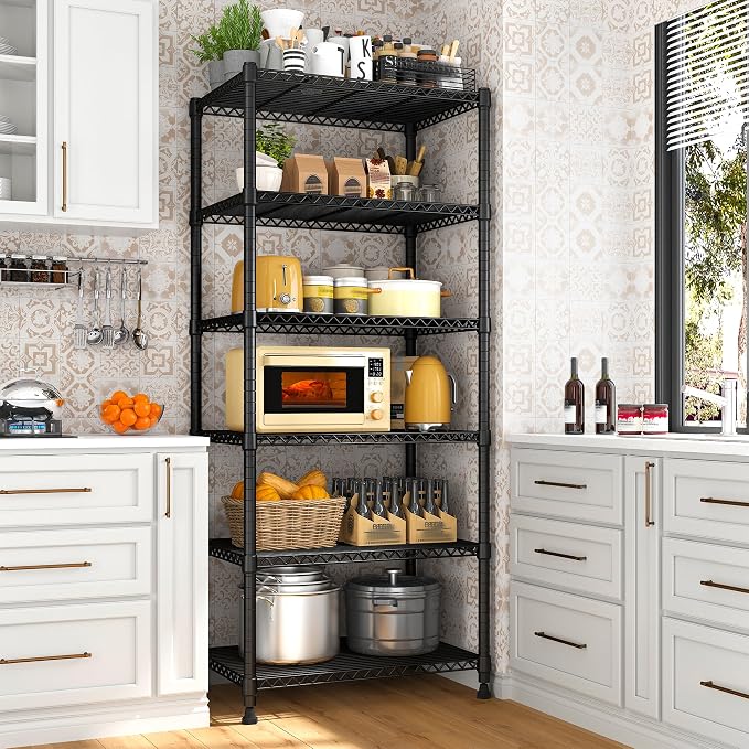 REIBII 72’’H Wire Shelving, 6 Tier Metal Shelving Units and Storage Shelves - Image 2