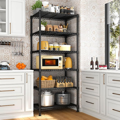 REIBII 72’’H Wire Shelving, 6 Tier Metal Shelving Units and Storage Shelves - Image 2