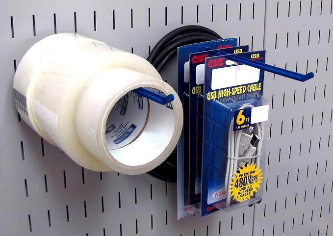 Wall Control Pegboard 9in Reach Extended Slotted Hook Pair - Image 4
