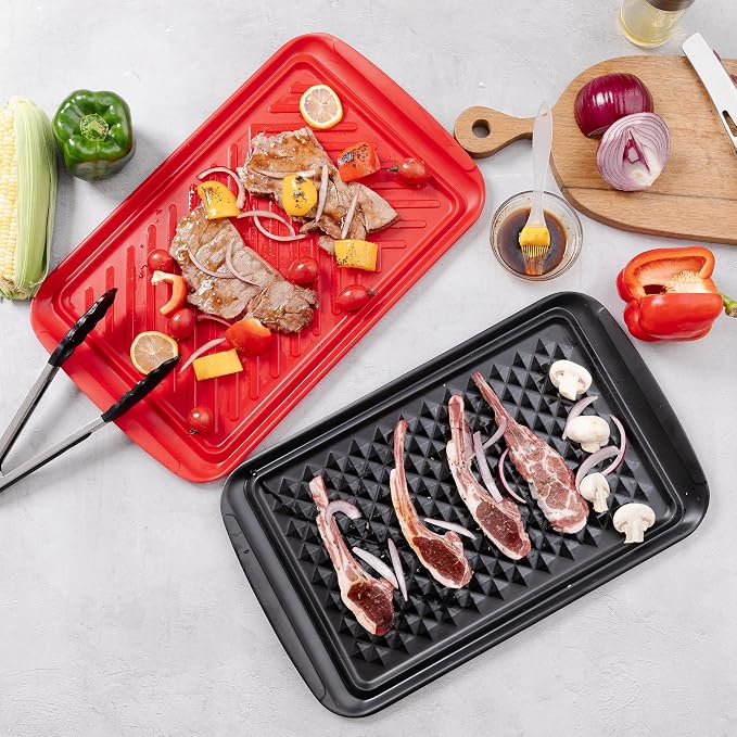BBQ Tray for Raw Meat Prep and Cooked Food, Grill Prep and Serve Trays - Image 3