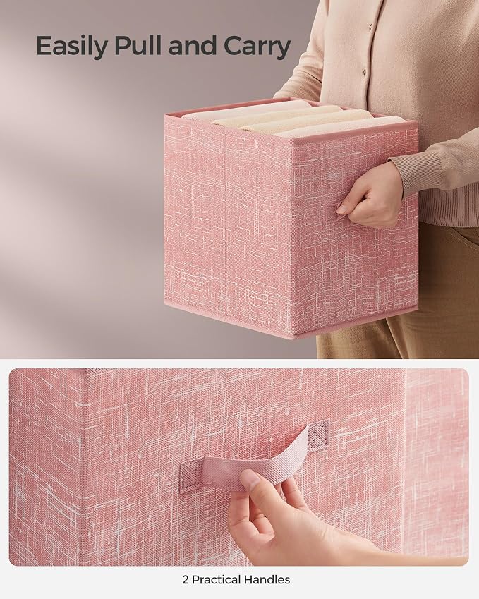 SONGMICS Storage Cubes, 10.2 x 10.2 x 11 Inches Non-Woven Fabric Bins - Image 4