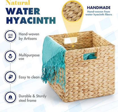 BLUEWEST Water Hyacinth Storage Basket Woven Hyacinth Storage Basket, Laundry - Image 3