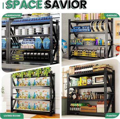 4-Tier Heavy Duty Garage Shelving, Industrial Shelving - Image 8