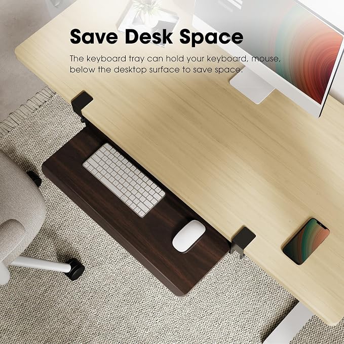Fenge Keyboard Tray Under Desk, Pull Out Keyboard & Mouse Tray - Image 6