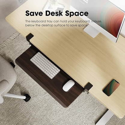 Fenge Keyboard Tray Under Desk, Pull Out Keyboard & Mouse Tray - Image 6