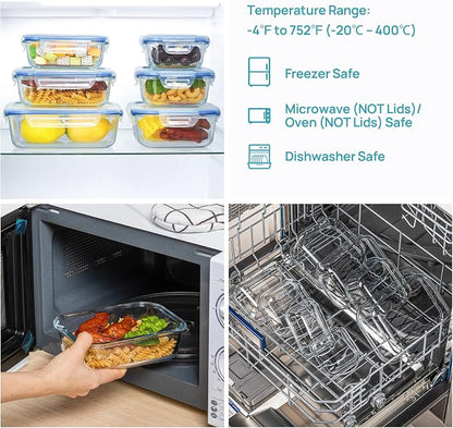 Vtopmart 8 Pack Glass Food Storage Containers - Image 3