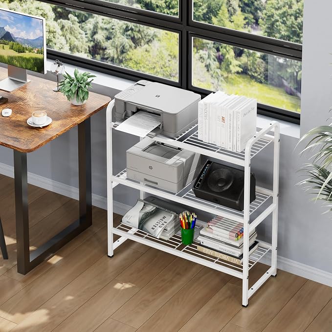 Simple Shelf Organizer for Outdoor, 3 Tier Stackable Metal Wire Shelving Unit - Image 7