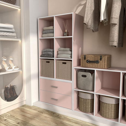 Homes: Inside + Out Apexa 6-Cube Storage Organizer Shelves, Stackable Wood - Image 12