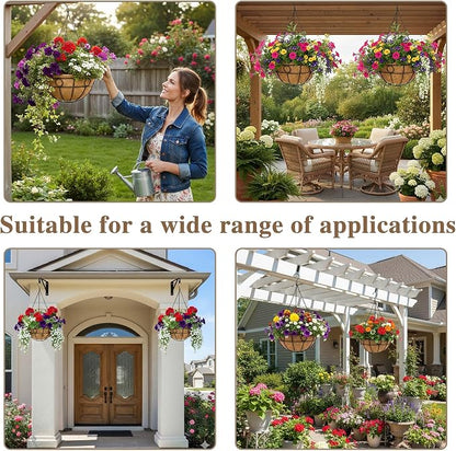 EIMQUVW Outdoor Hanging Planter Set Durable Hanging Baskets - Image 6