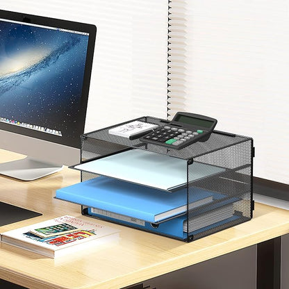 DALTACK 3 Tier Letter Tray Paper Organizer - Image 5