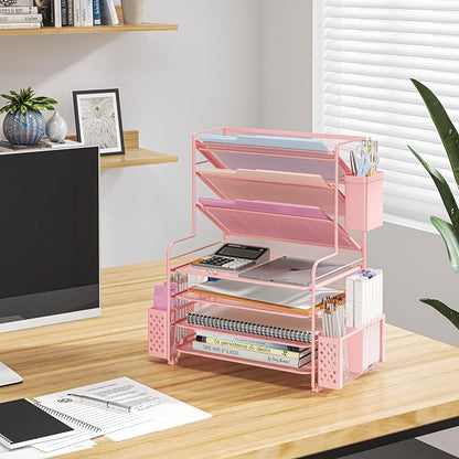 Simple Trending 7 Tier Desk File Organizer, Letter Tray Paper Organizer - Image 6