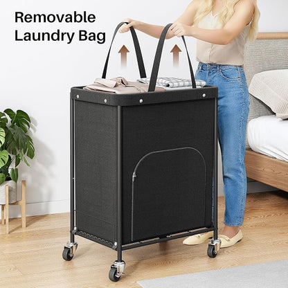 170L Large Laundry Basket with Wheels, Rolling Laundry Hamper Easy Access - Image 6