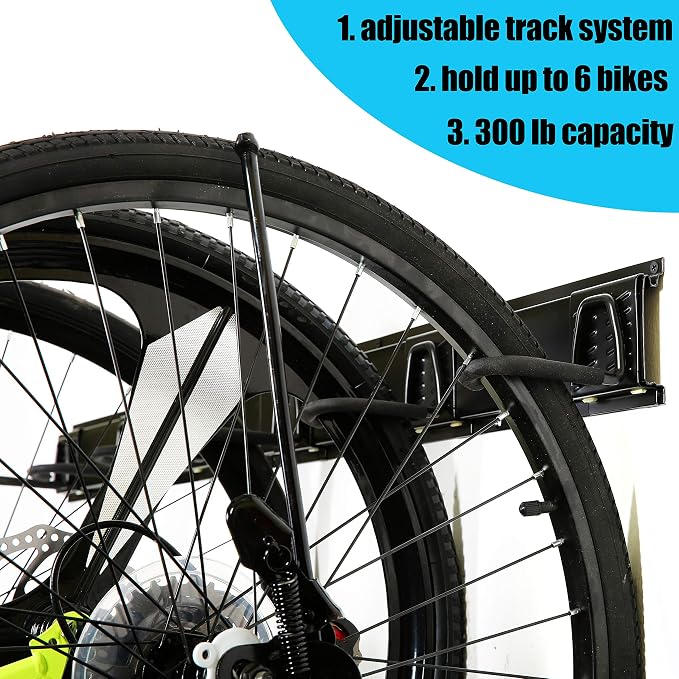 Ultrawall Stainless Steel Bike Storage Rack, 6 Bike Storage Hanger Wall Mount - Image 2