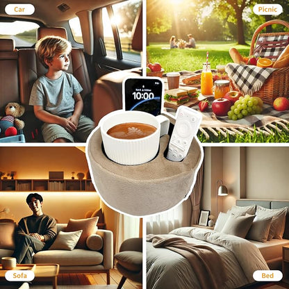 Xchouxer Couch Cup Holder Pillow, Sofa and Bed Organizer Caddy - Image 5