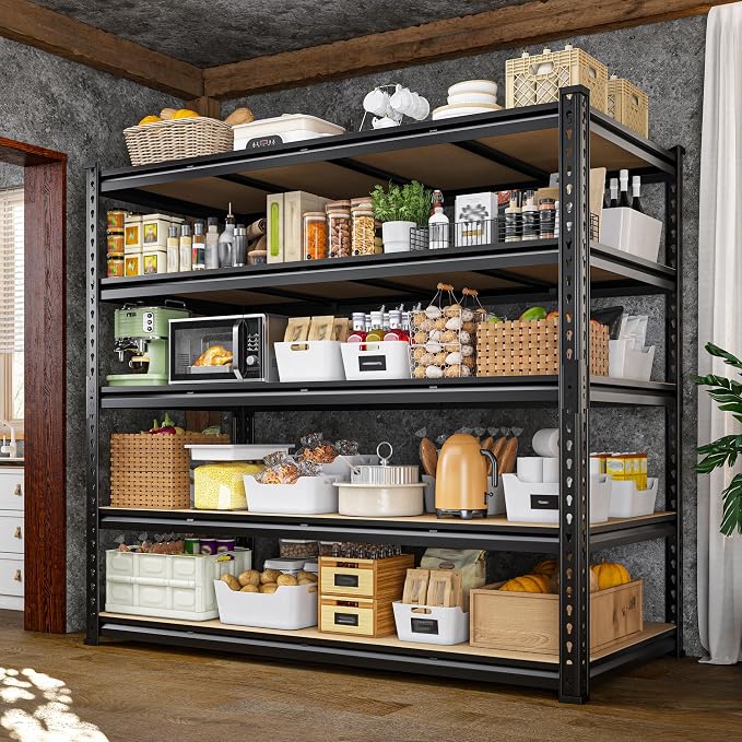 55" W Storage Shelves, 2550LBS Garage Shelving, 5-Tier Metal Shelving Unit by Durayloly