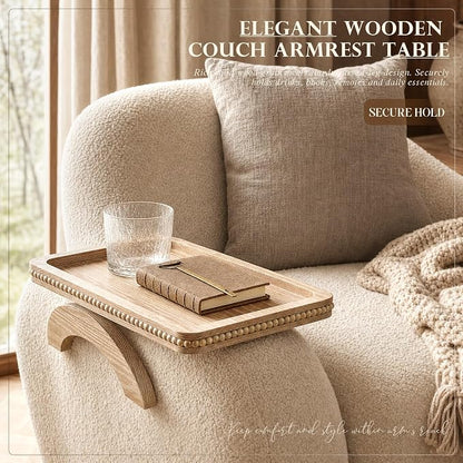EOSAHR Pine Wood Couch Tray - Image 3