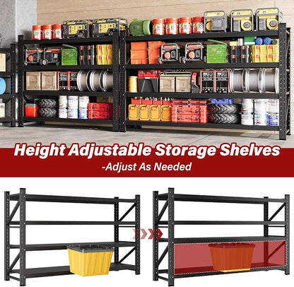 Set of 2 48" Wide Heavy Duty Garage Shelving Units, 3000LBS 24 Deep Storage - Image 6