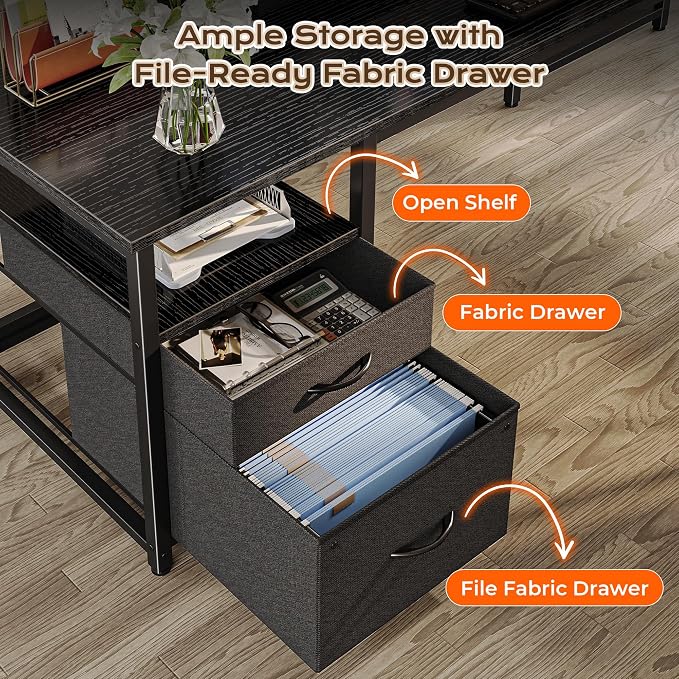 PRAISUN 55 Inch L Shaped Desk - Image 5