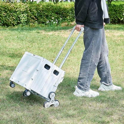 Utility Cart Foldable Shopping Cart Book Storage Cart, - Image 5