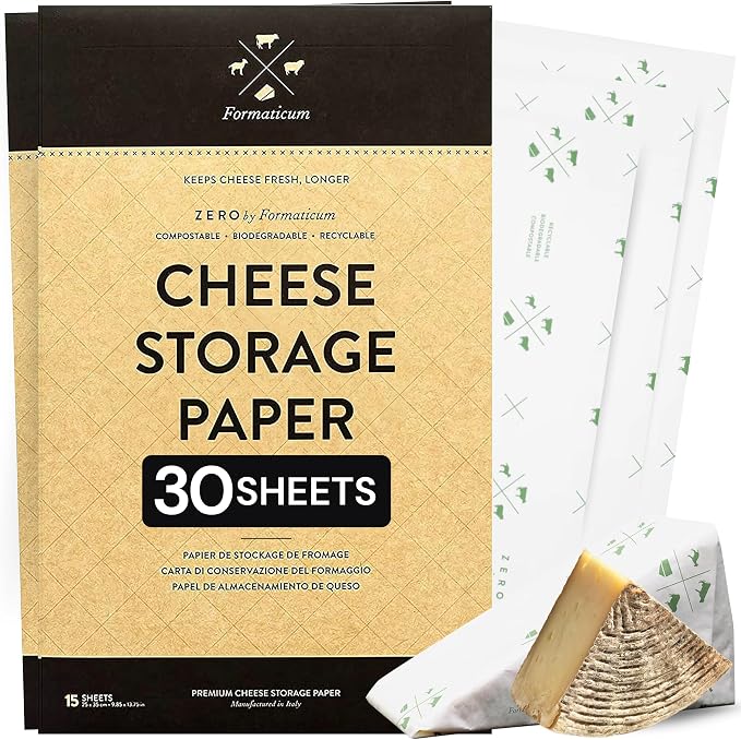 Formaticum 30-Pack Zero Cheese Storage Paper, Compostable, Biodegradable by Formaticum