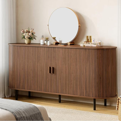 Buffet Sideboard Cabinet with Storage, Modern Accent Coffee Bar Console Table - Image 8
