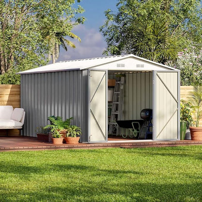 Patiowell 12 x 8 FT Outdoor Storage Shed, Large Metal Shed Storage - Image 6