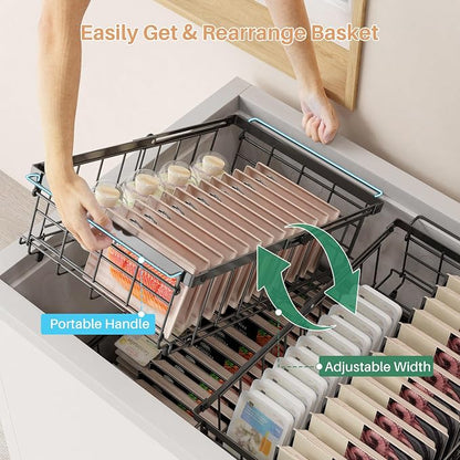 UMDONX Freezer Organizer Bins – Expandable from 11.2" to 17.7", Fit 5–10 Cu.Ft - Image 3