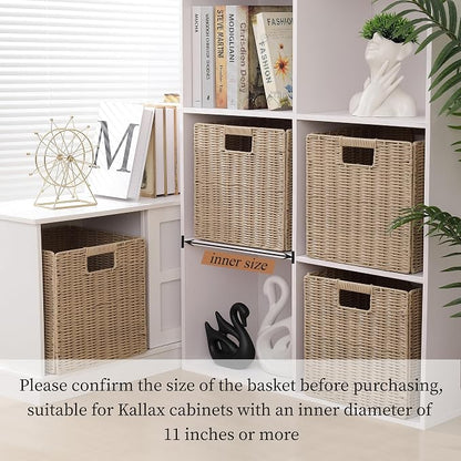 10.5 x 10.5 in Plastic Wicker Baskets - Image 4