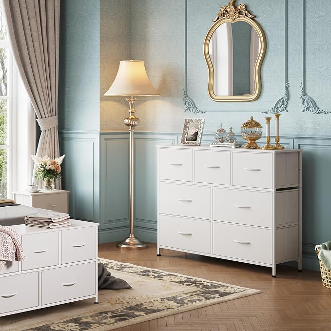 WLIVE Dresser for Bedroom, 7 Drawers, TV Stand, Fits TVs up to 45 inch - Image 4