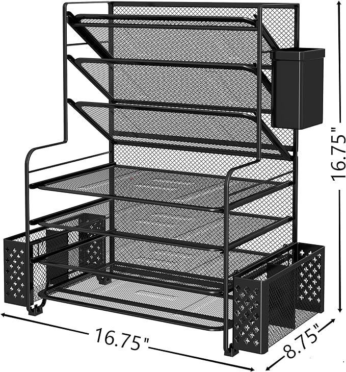 Simple Trending 7 Tier Desk File Organizer, Letter Tray Paper Organizer - Image 6