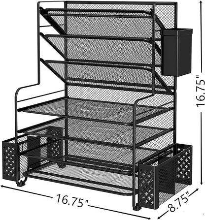 Simple Trending 7 Tier Desk File Organizer, Letter Tray Paper Organizer - Image 6