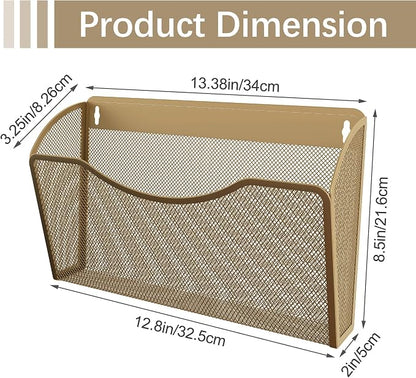 EasyPAG Wall File Organizer, Metal Mesh Hanging File Folder Holder - Image 7