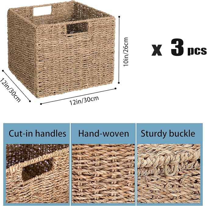 Seagrass Storage Baskets, Pantry Baskets Organization and Storage, Kitchen - Image 4