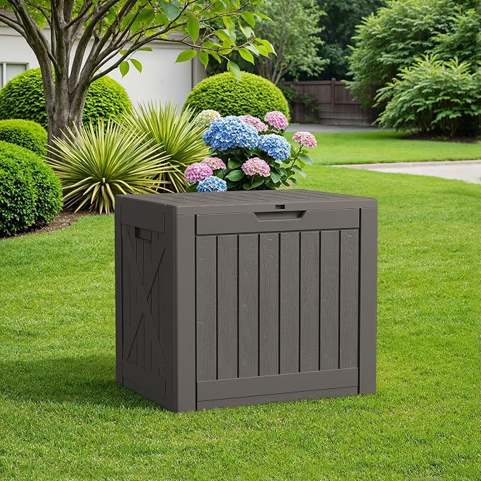 Flamaker Resin Deck Box 40 Gallon Waterproof Outdoor Storage Box | Indoor - Image 7