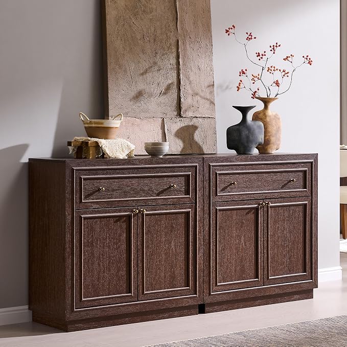 ACCOHOHO Modern Farmhouse Buffet Cabinet, Modular Storage Cabinet by ACCOHOHO