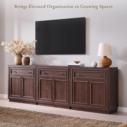 ACCOHOHO Modern Farmhouse Buffet Cabinet, 94.5" Sideboard Credenza, Modular - Image 7