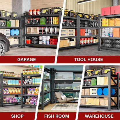 Set of 2 48" Wide Heavy Duty Garage Shelving Units, 3000LBS 24 Deep Storage - Image 5