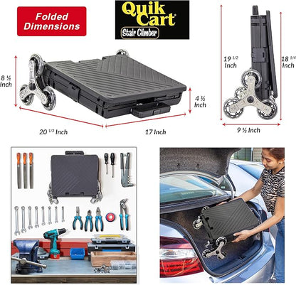 dbest products Quik Cart Stair Climber Wheeled Rolling Crate Teacher Utility - Image 4
