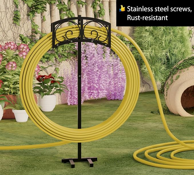 Fire Beauty Garden Hose Holder, Freestanding Water Hose Holder, In ground Hose - Image 4