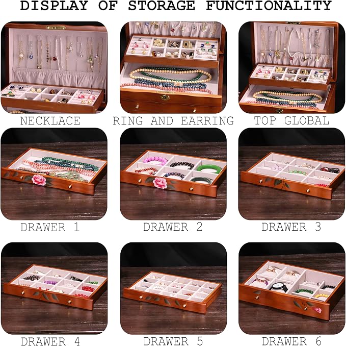 Hand-Painted Wooden Jewelry boxes - Image 4