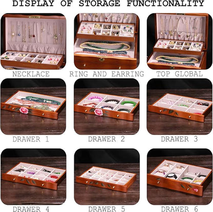 Hand-Painted Wooden Jewelry boxes - Image 4