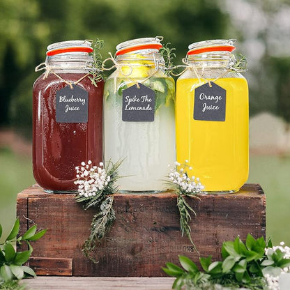 1 Gallon Square Glass Storage Jars - Image 2