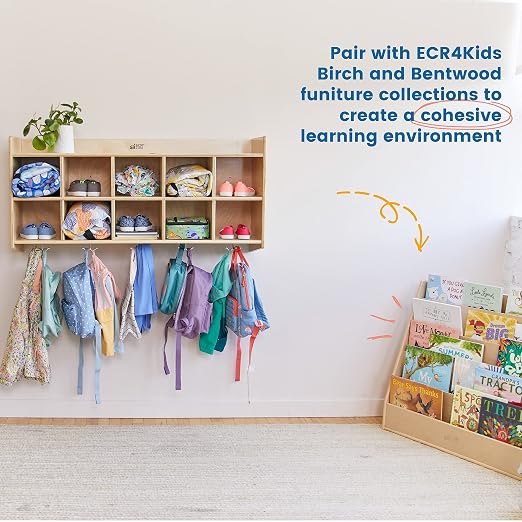 ECR4Kids 10-Section Hanging Coat Locker - Image 6