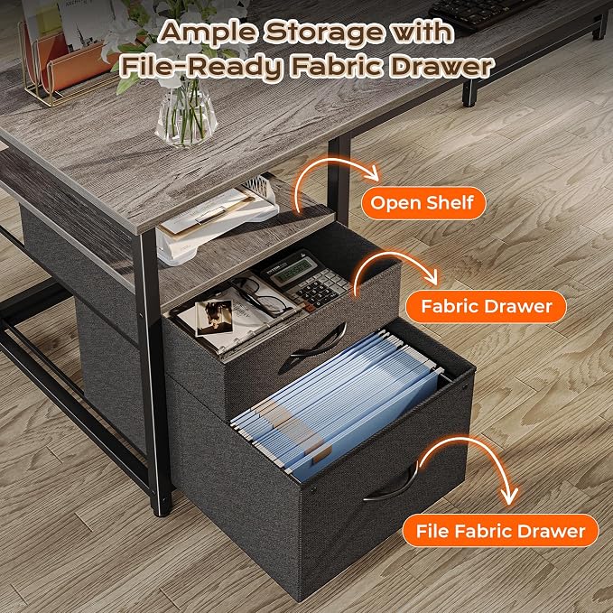 PRAISUN 63 Inch L Shaped Desk - Image 5