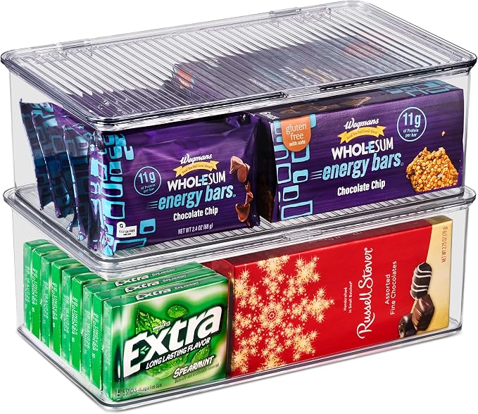 Pantry Storage Bins for with Hinged Lids - Image 2